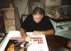 Paul Partain signs my New Line Cinema 1980 TCM poster